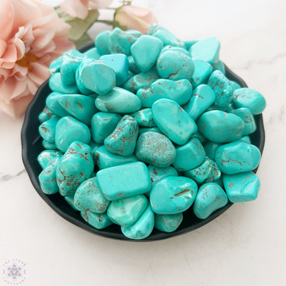 Turquoise Howlite Tumbled Stones