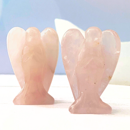 1.5" Mini Rose Quartz Crystal Angel