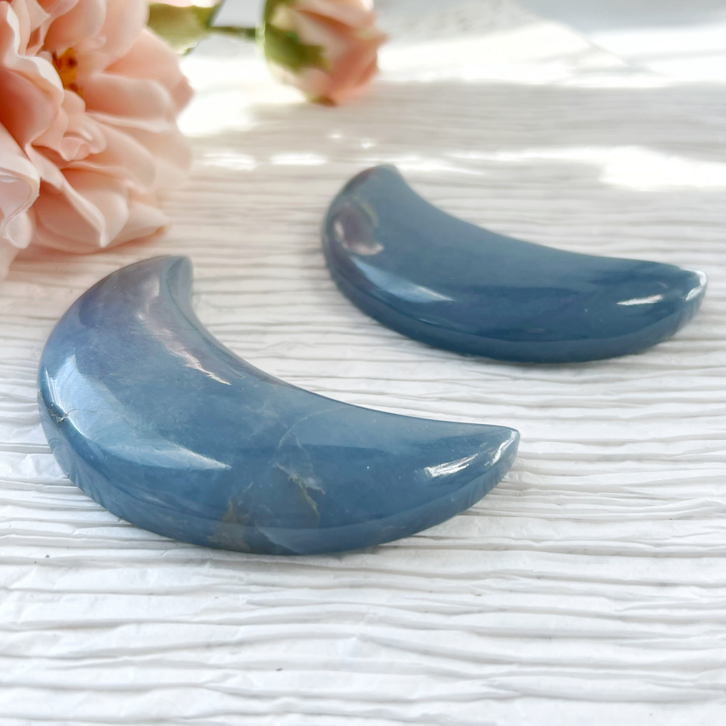 Angelite Crescent Moon