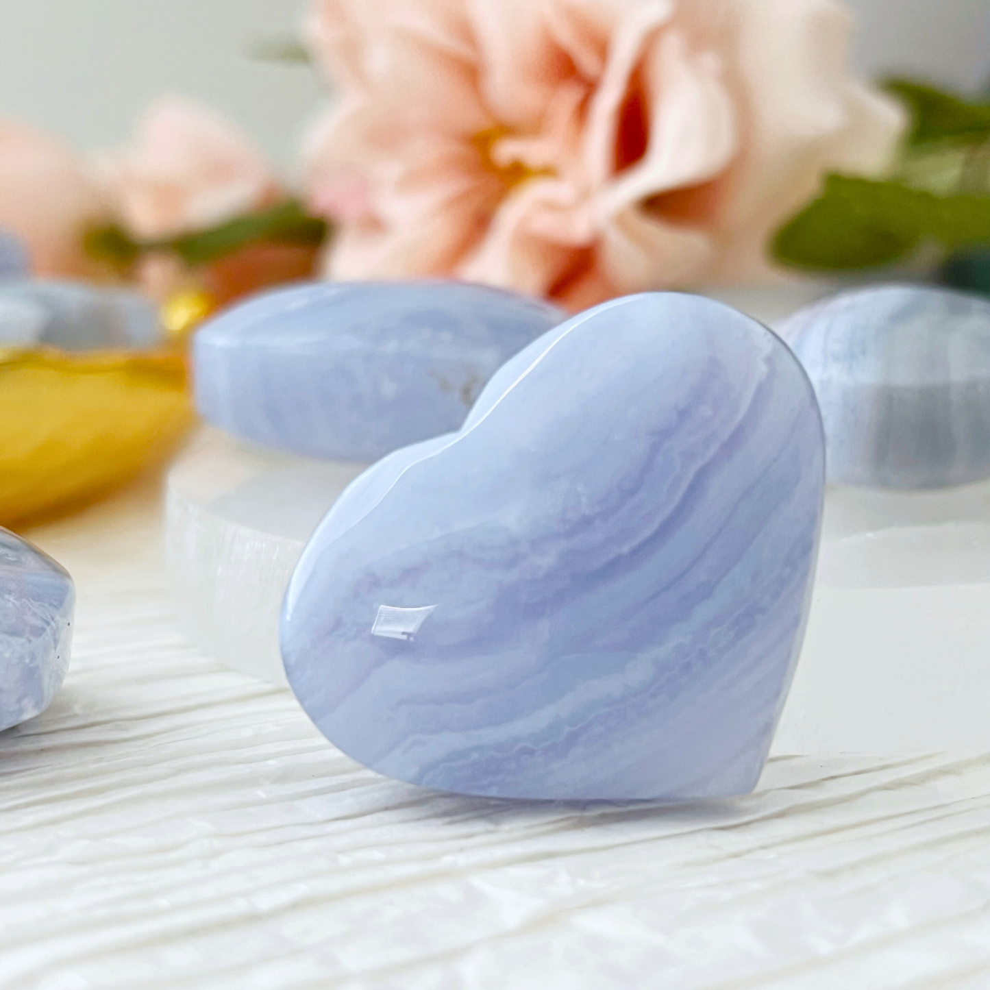 Small Blue Lace Agate Heart