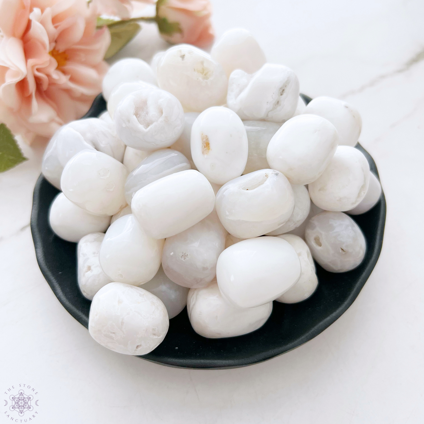 White Agate Tumbled Stones