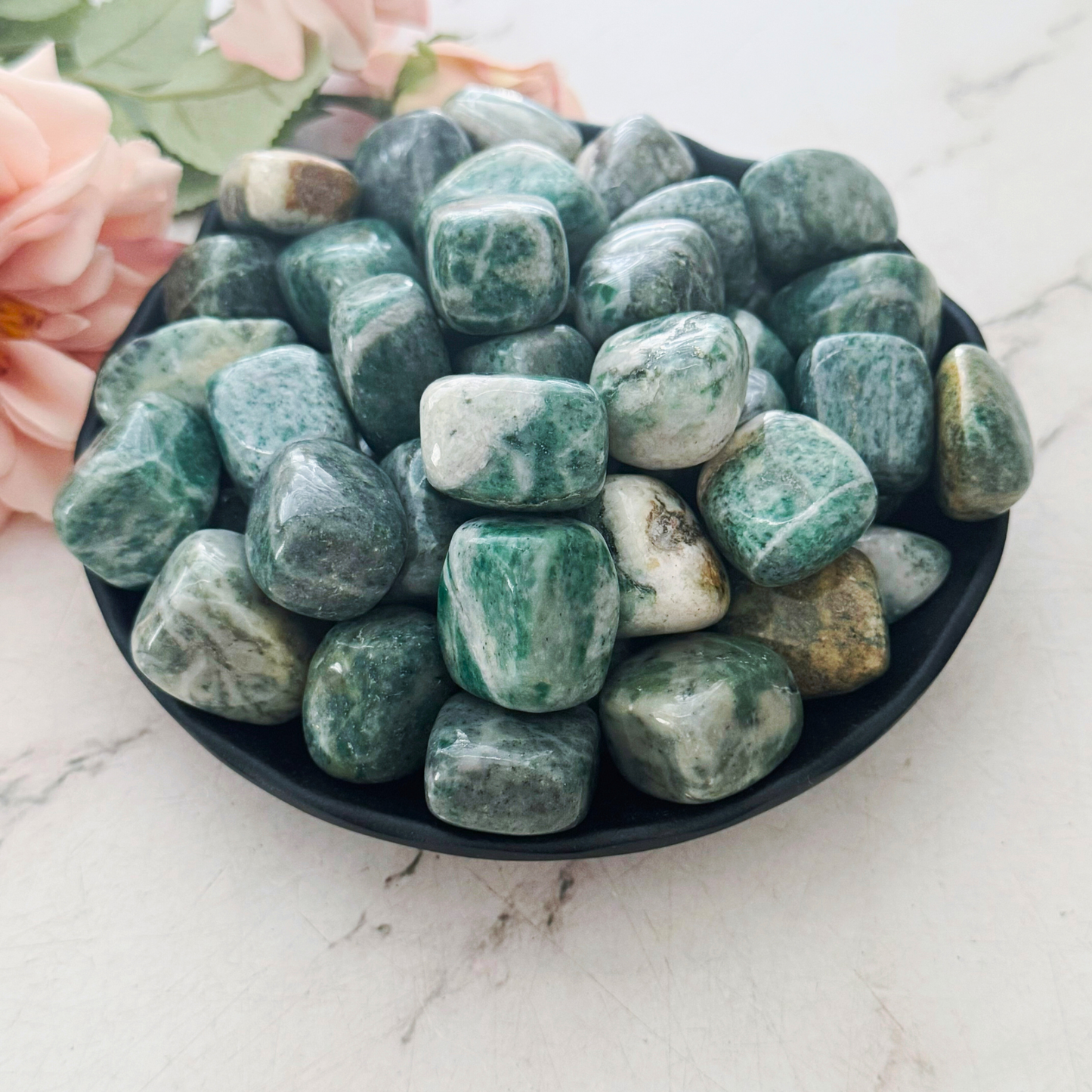 Rich Jade Tumbled Stones