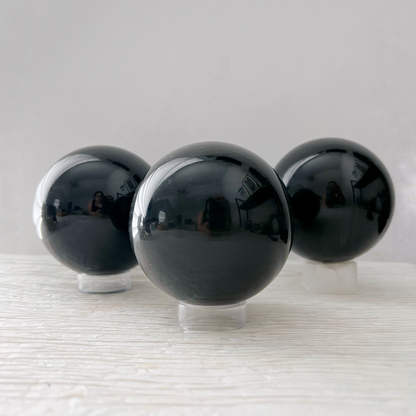 70mm Obsidian Crystal Ball (OOAK)