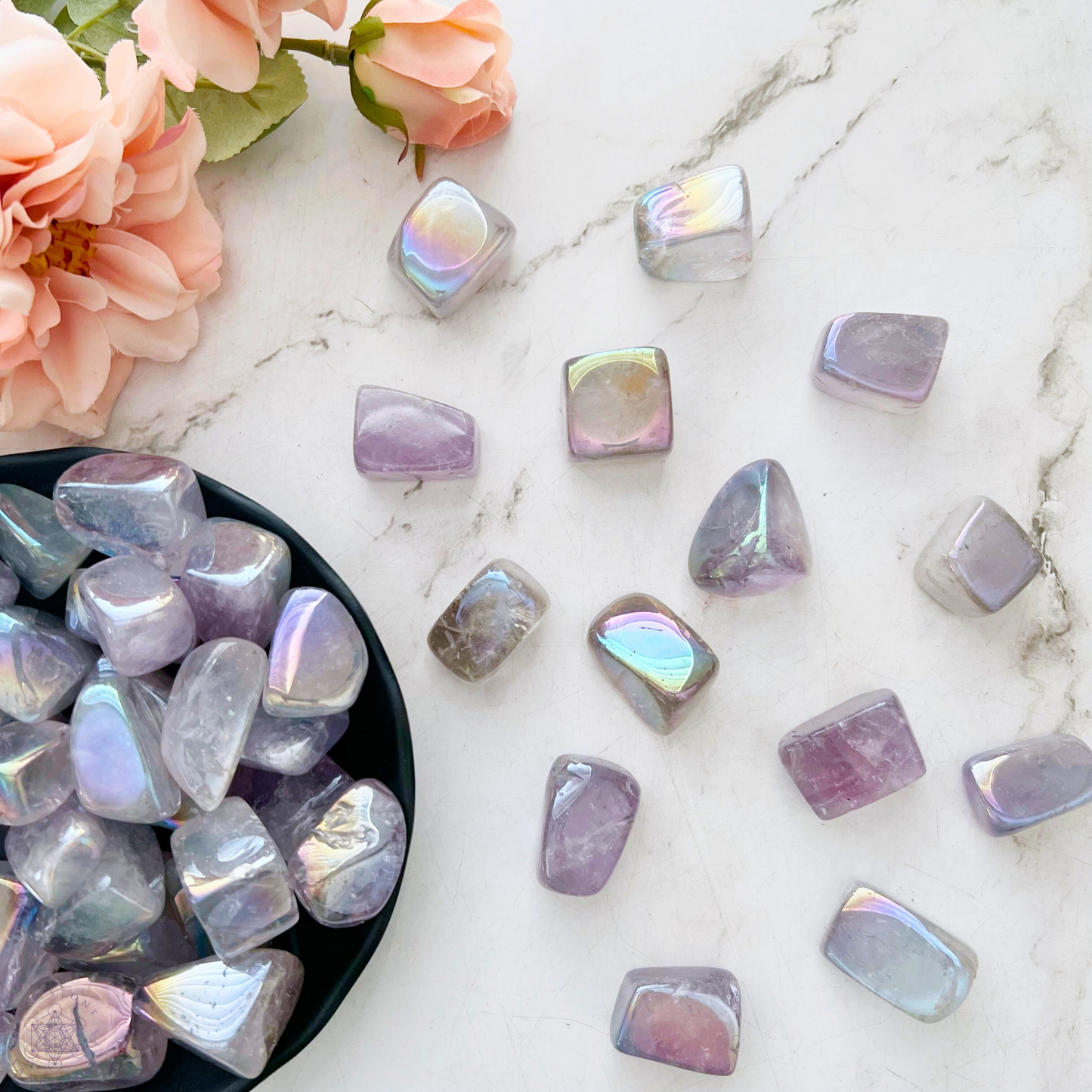 Angel Aura Amethyst Tumbled Stones