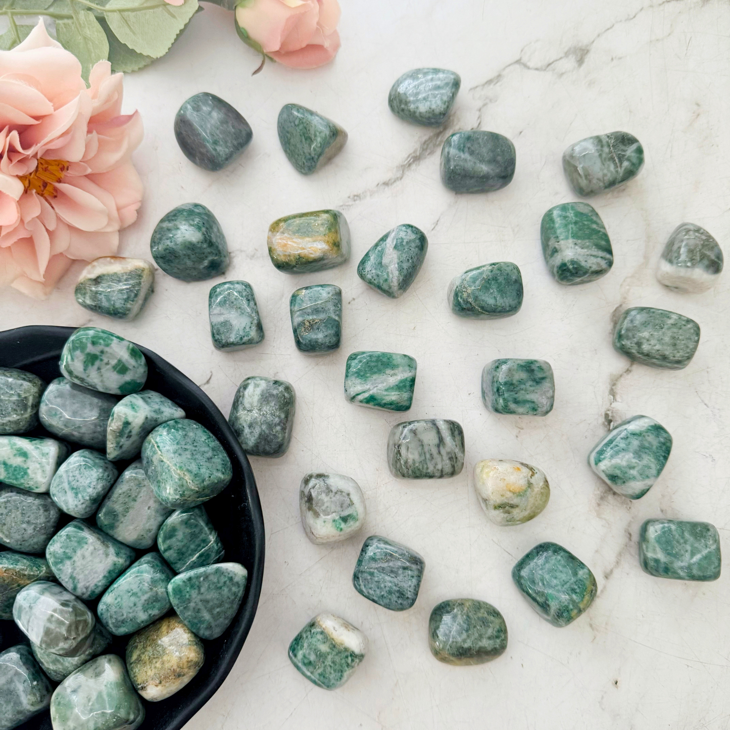 Rich Jade Tumbled Stones