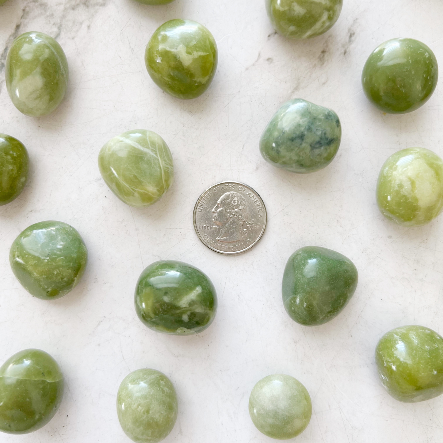 New Jade Tumbled Stones