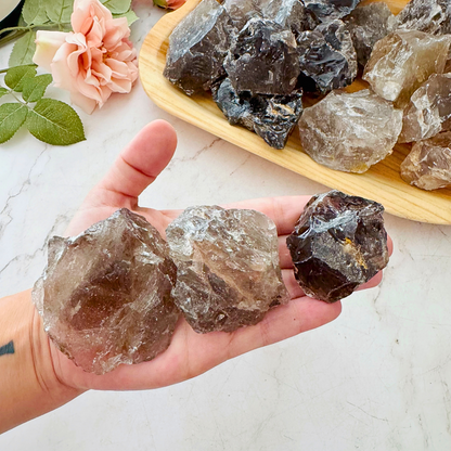 Raw Smoky Quartz Stones (Brazil)