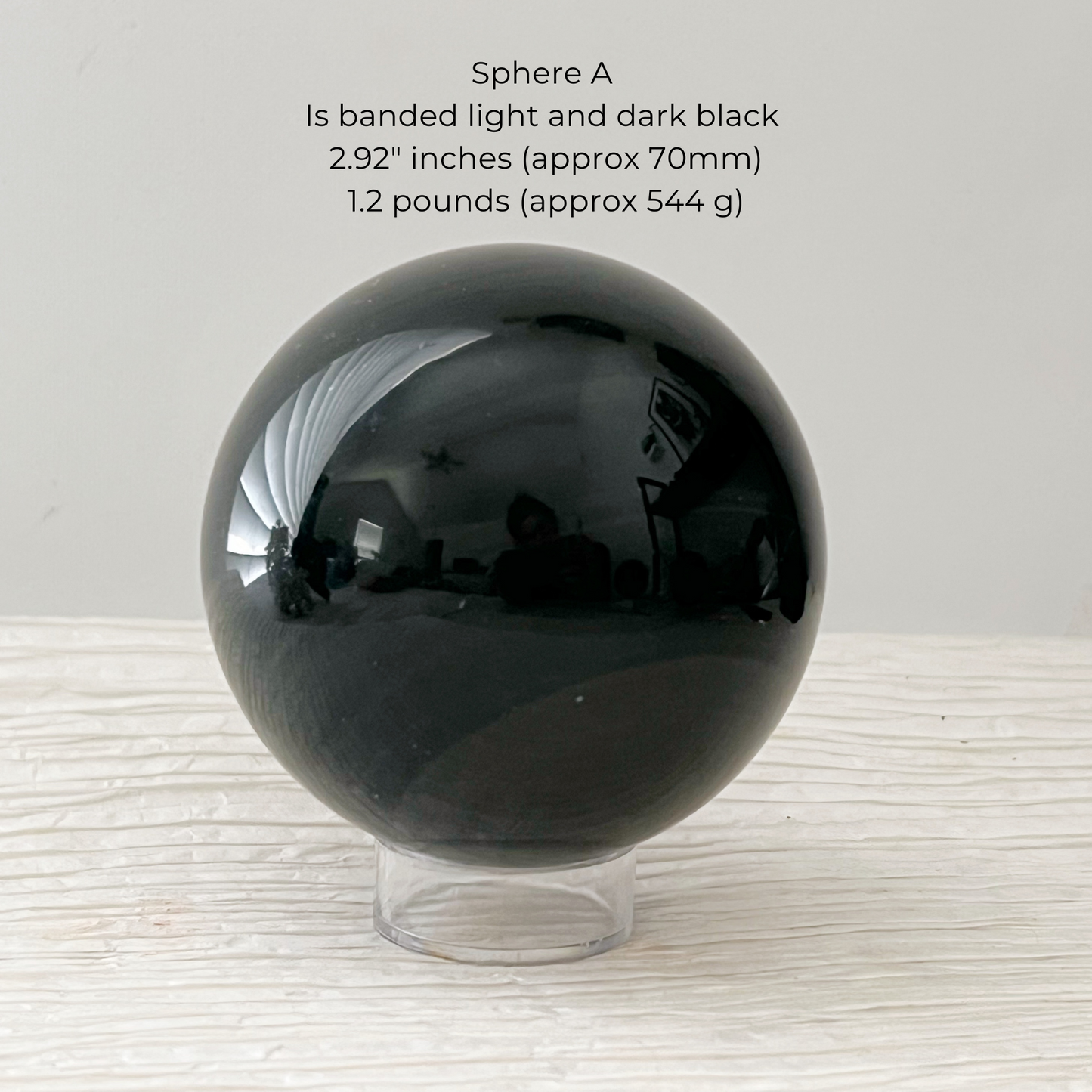 70mm Obsidian Crystal Ball (OOAK)