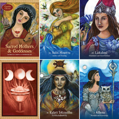 Sacred Mothers and Goddesses: 40 Oracle Cards & Guidebook Set