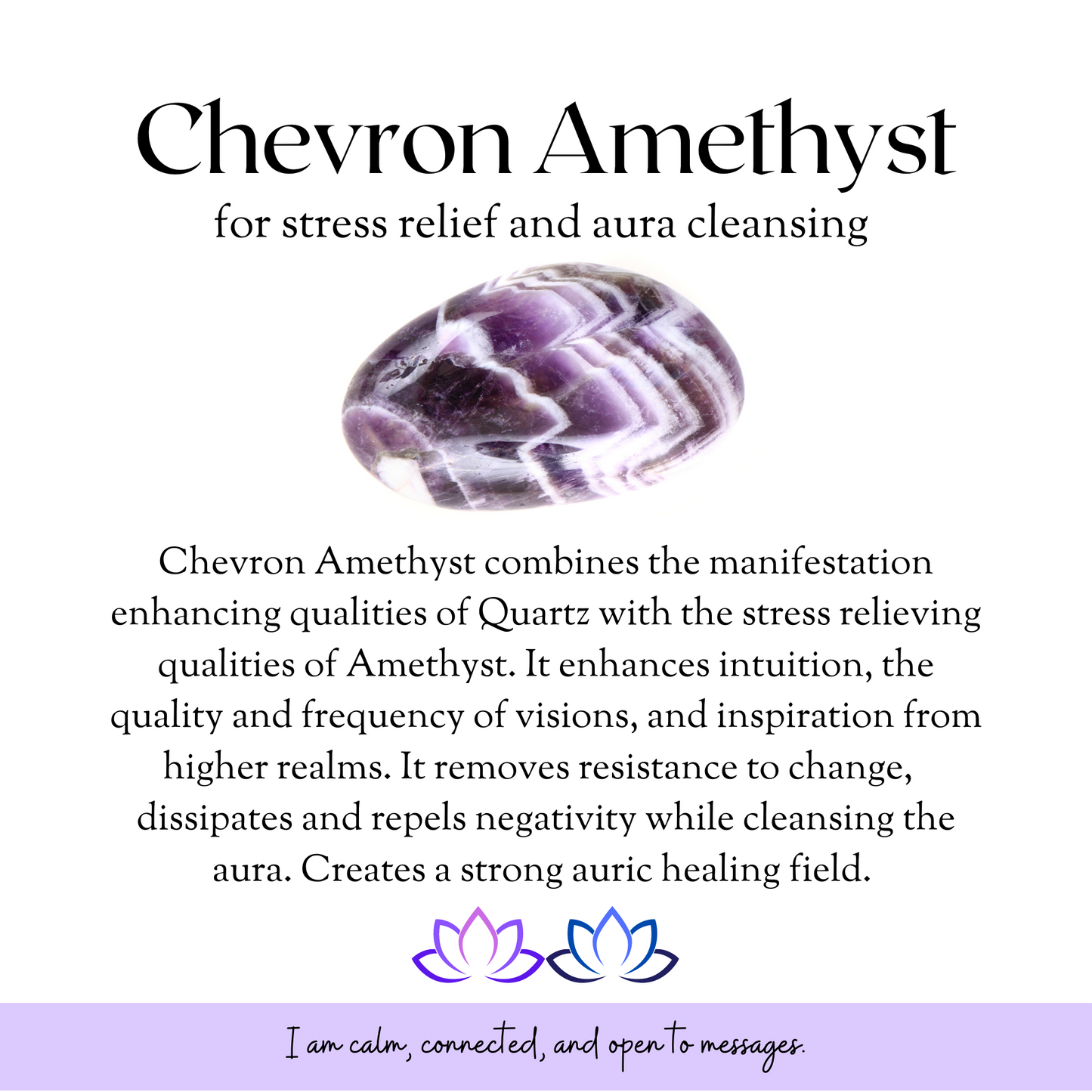 Chevron Amethyst Tumbled Stones