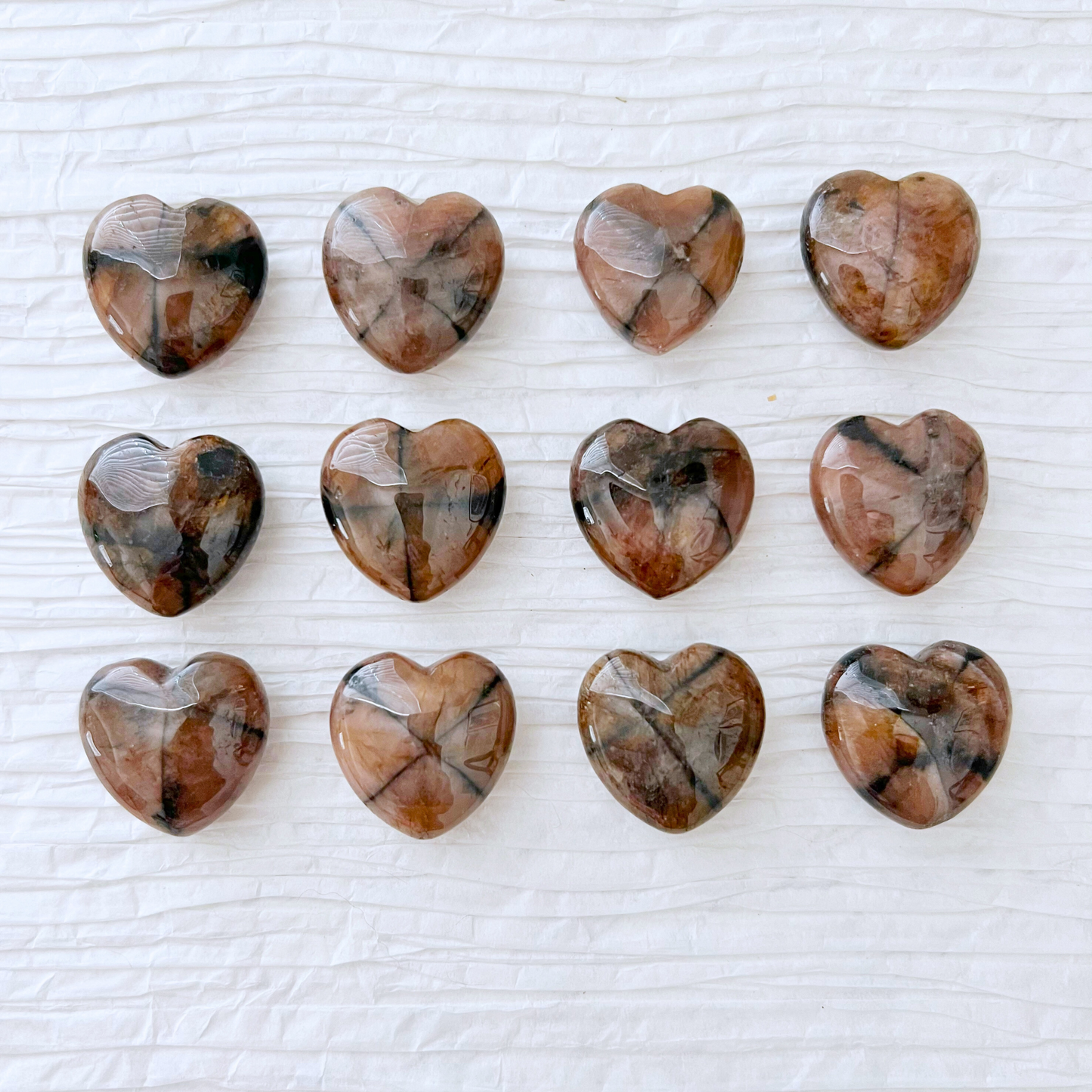 1" Mini Chiastolite Heart