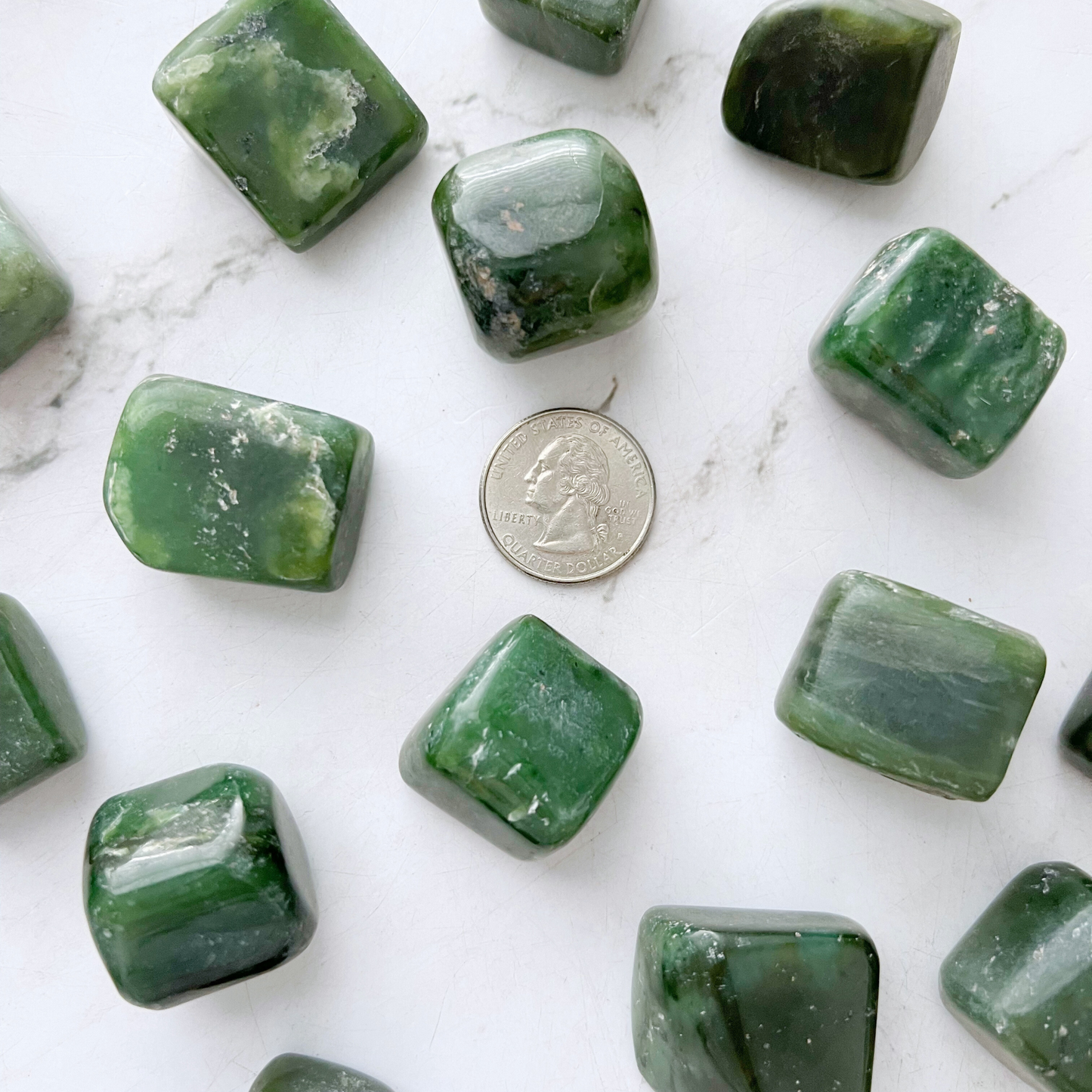 Nephrite Jade Tumbled Stones