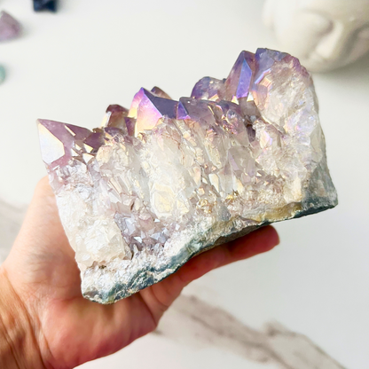 Large Angel Aura Amethyst Cluster from Brazil