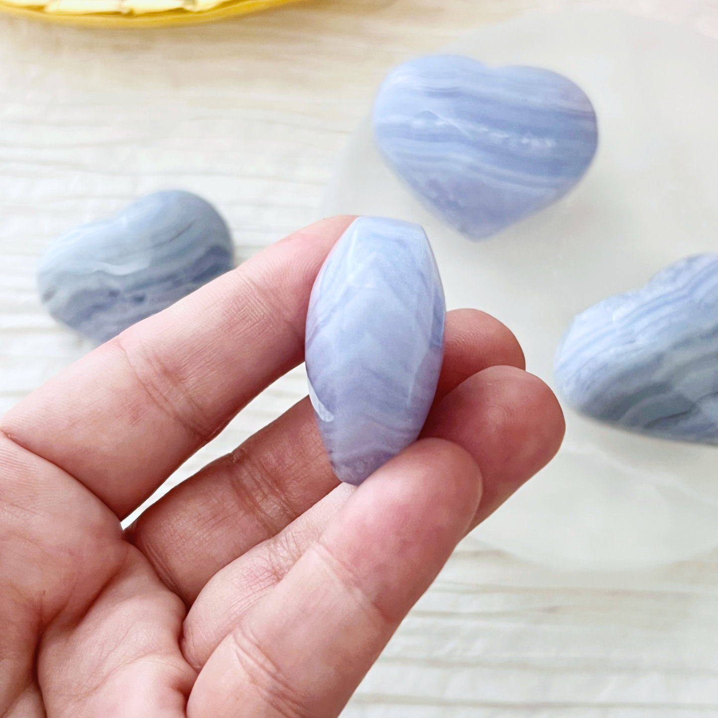 Small Blue Lace Agate Heart