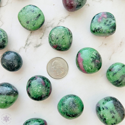 Ruby Zoisite Tumbled Stones