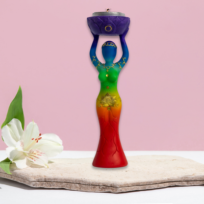 Chakra Goddess T-Light Candle Holder