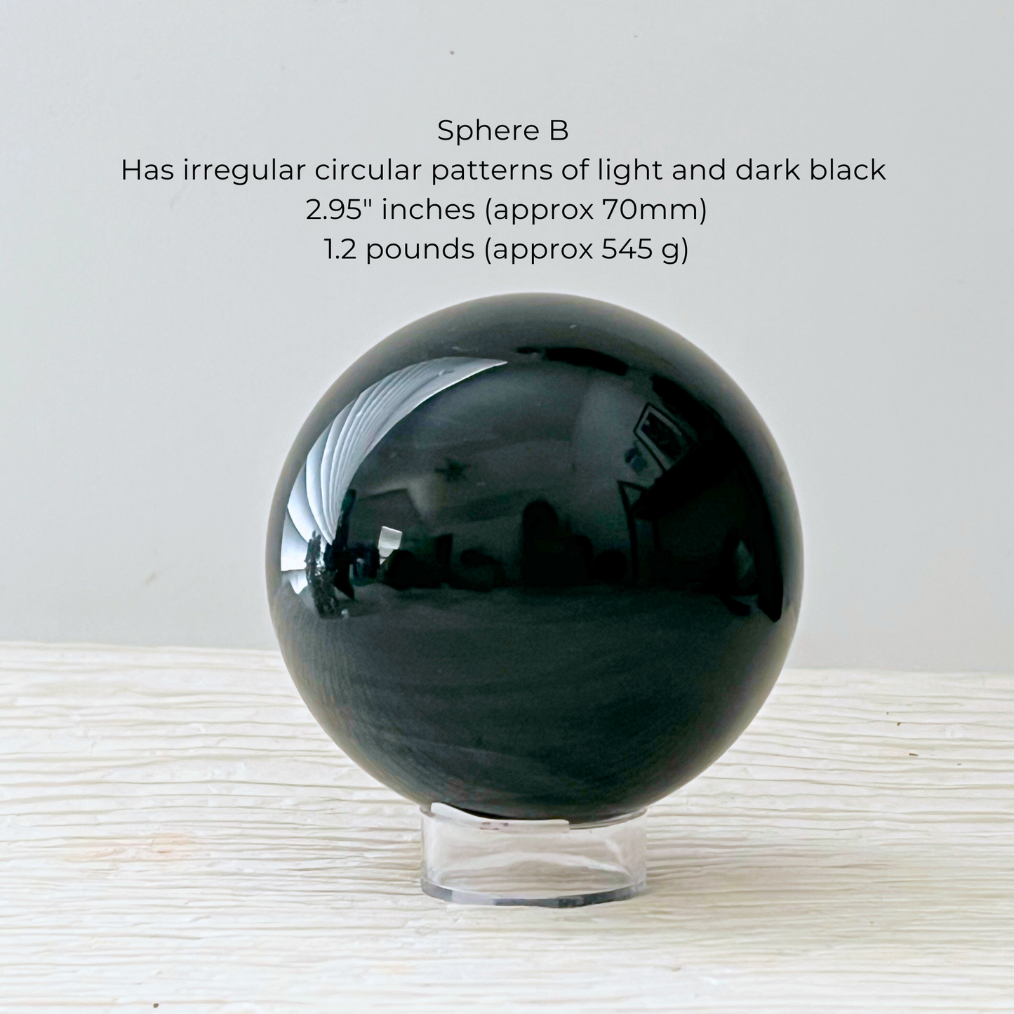 70mm Obsidian Crystal Ball (OOAK)