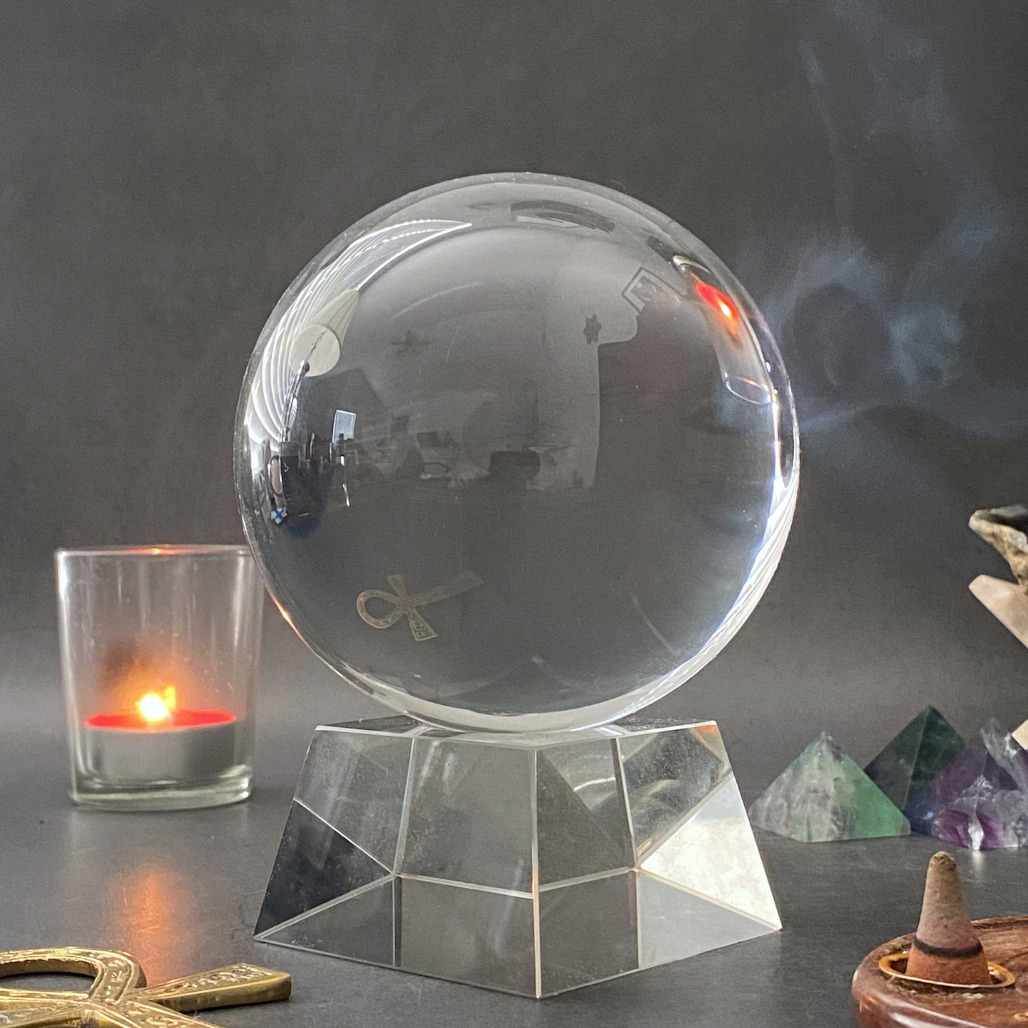 4" Glass Crystal Ball Gazing Sphere