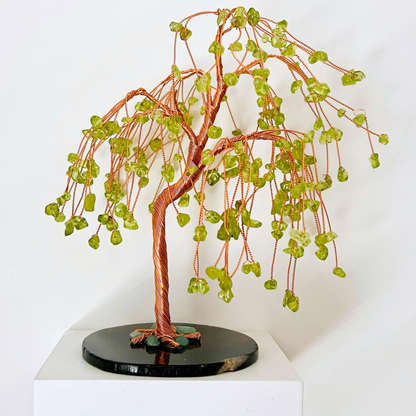 7.5" Peridot Willow Gemstone Tree