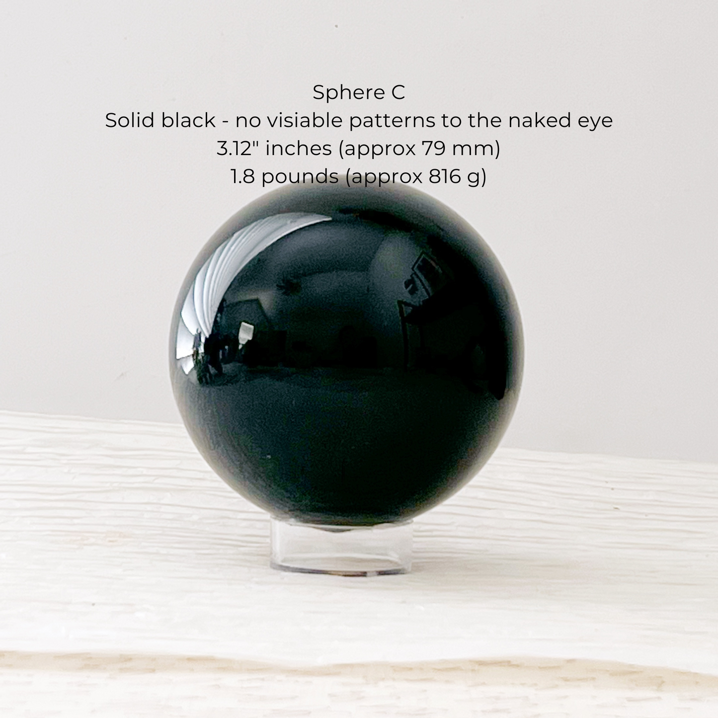 70mm Obsidian Crystal Ball (OOAK)