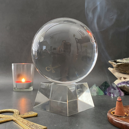 4" Glass Crystal Ball Gazing Sphere