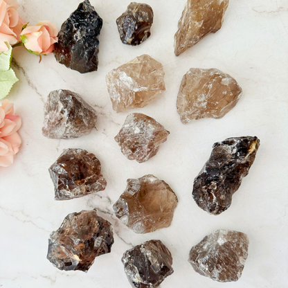 Raw Smoky Quartz Stones (Brazil)