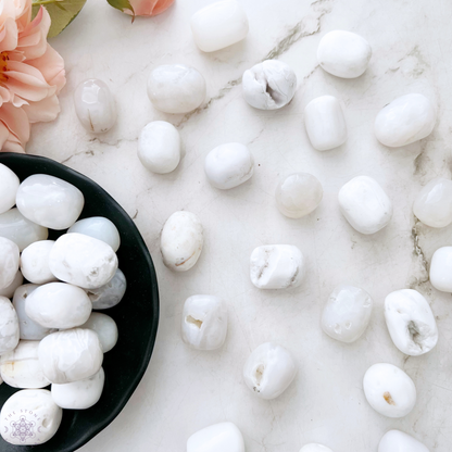 White Agate Tumbled Stones