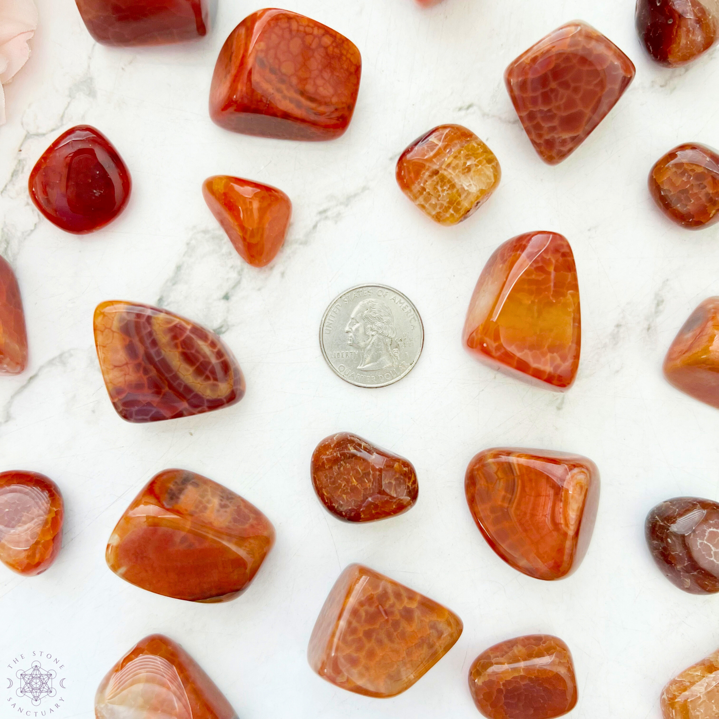 Fire Agate Tumbled Stones