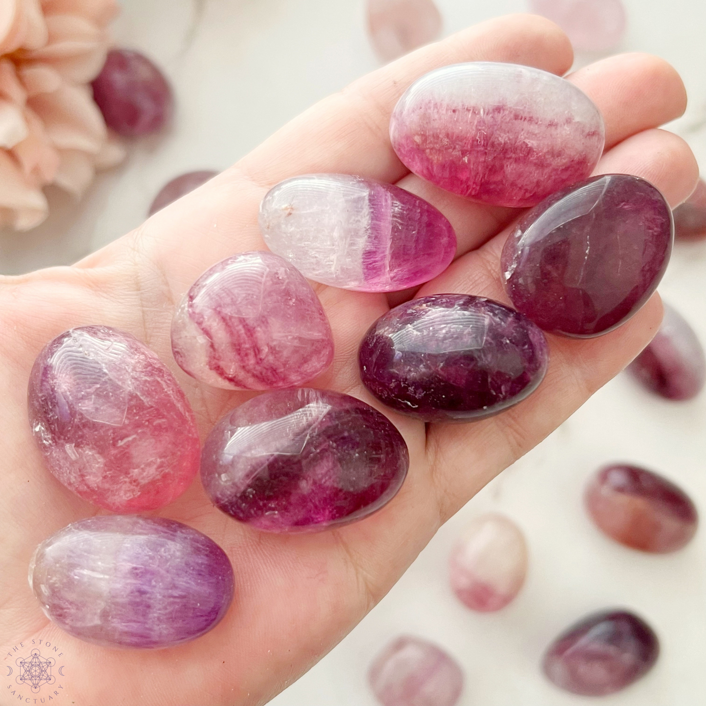 Purple Fluorite Tumbled Stones