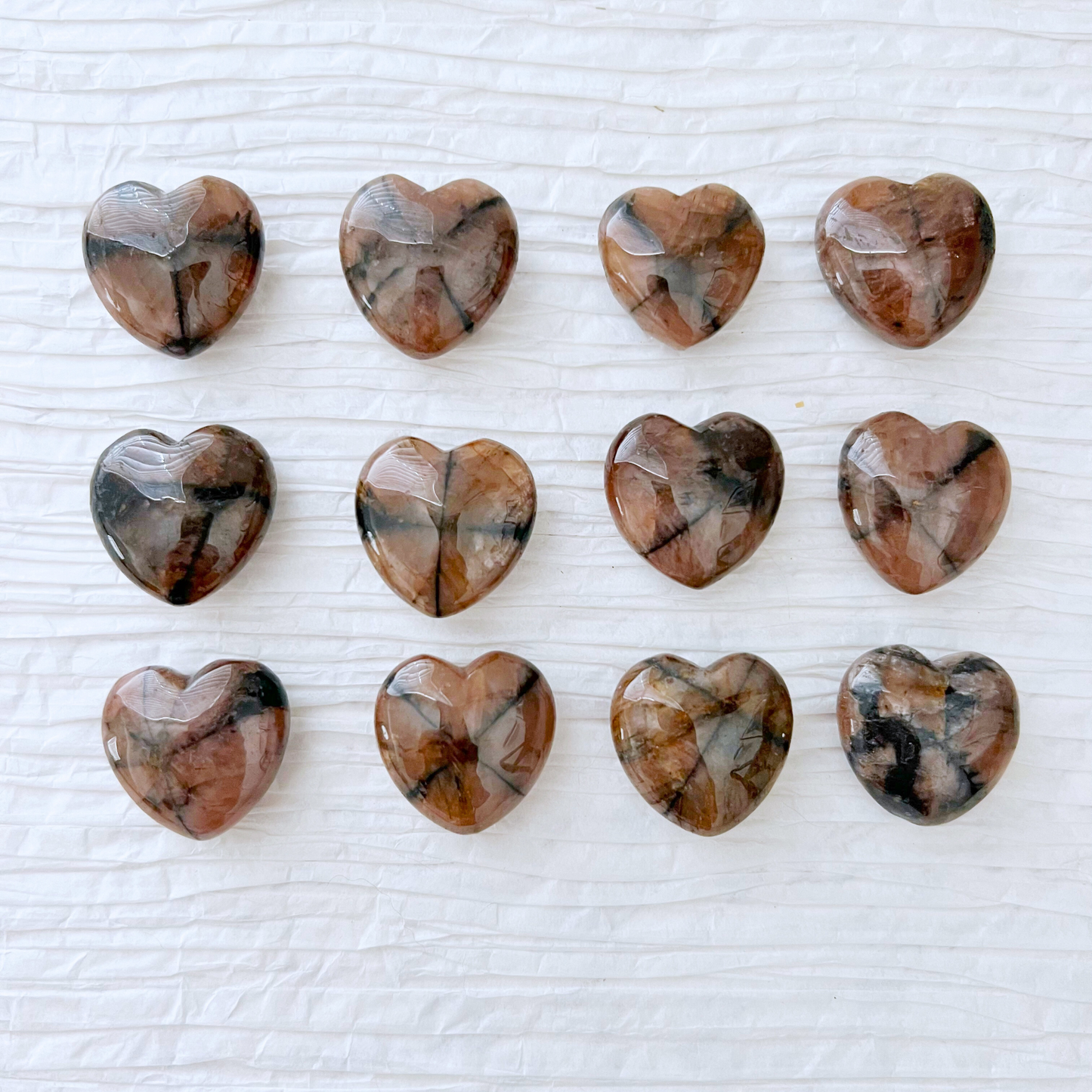 1" Mini Chiastolite Heart