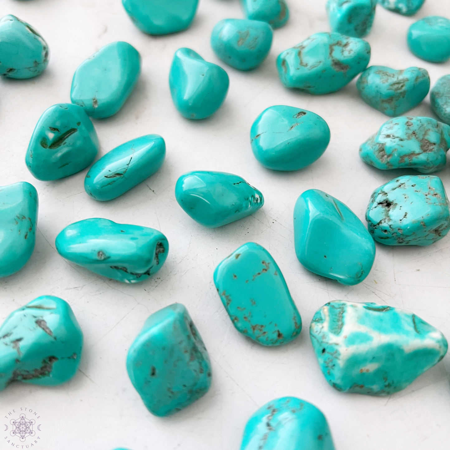 Turquoise Howlite Tumbled Stones