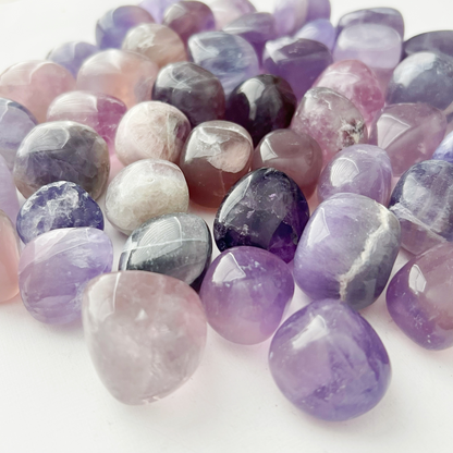 Lavender Yttrium Fluorite Tumbled Stones