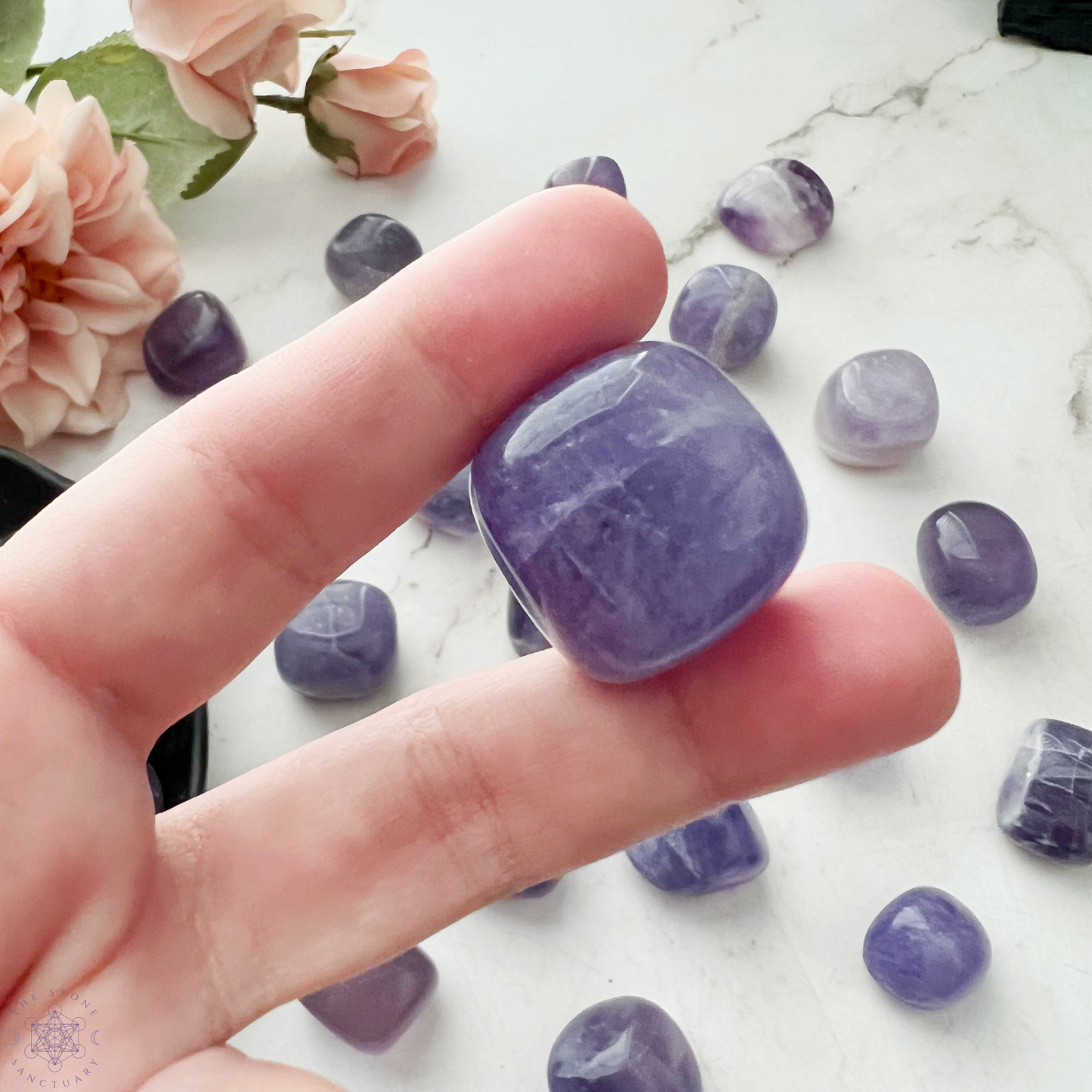 Lavender Yttrium Fluorite Tumbled Stones