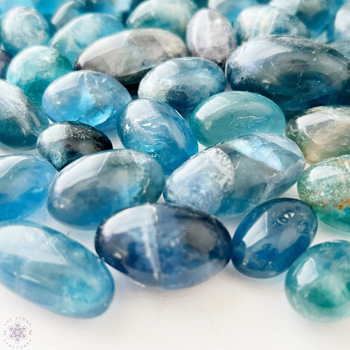 Blue Fluorite Tumbled Stones