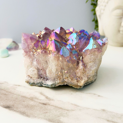 Large Angel Aura Amethyst Cluster from Brazil