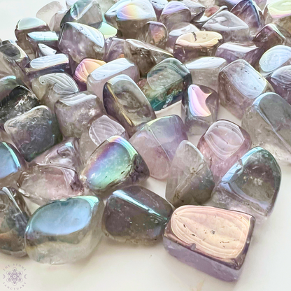 Angel Aura Amethyst Tumbled Stones