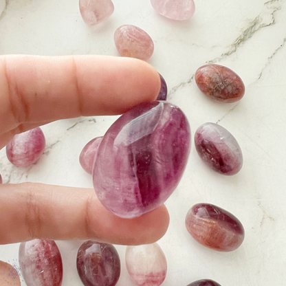 Purple Fluorite Tumbled Stones