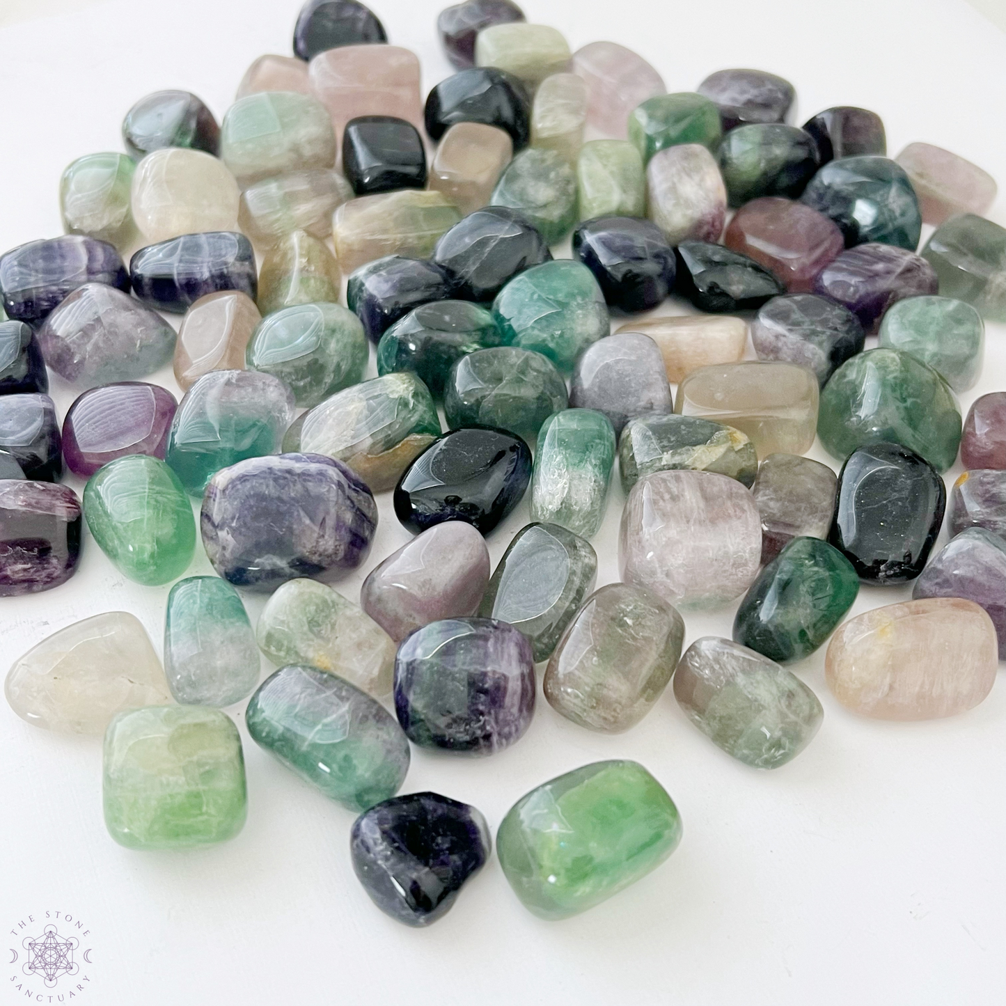 Rainbow Fluorite Tumbled Stones