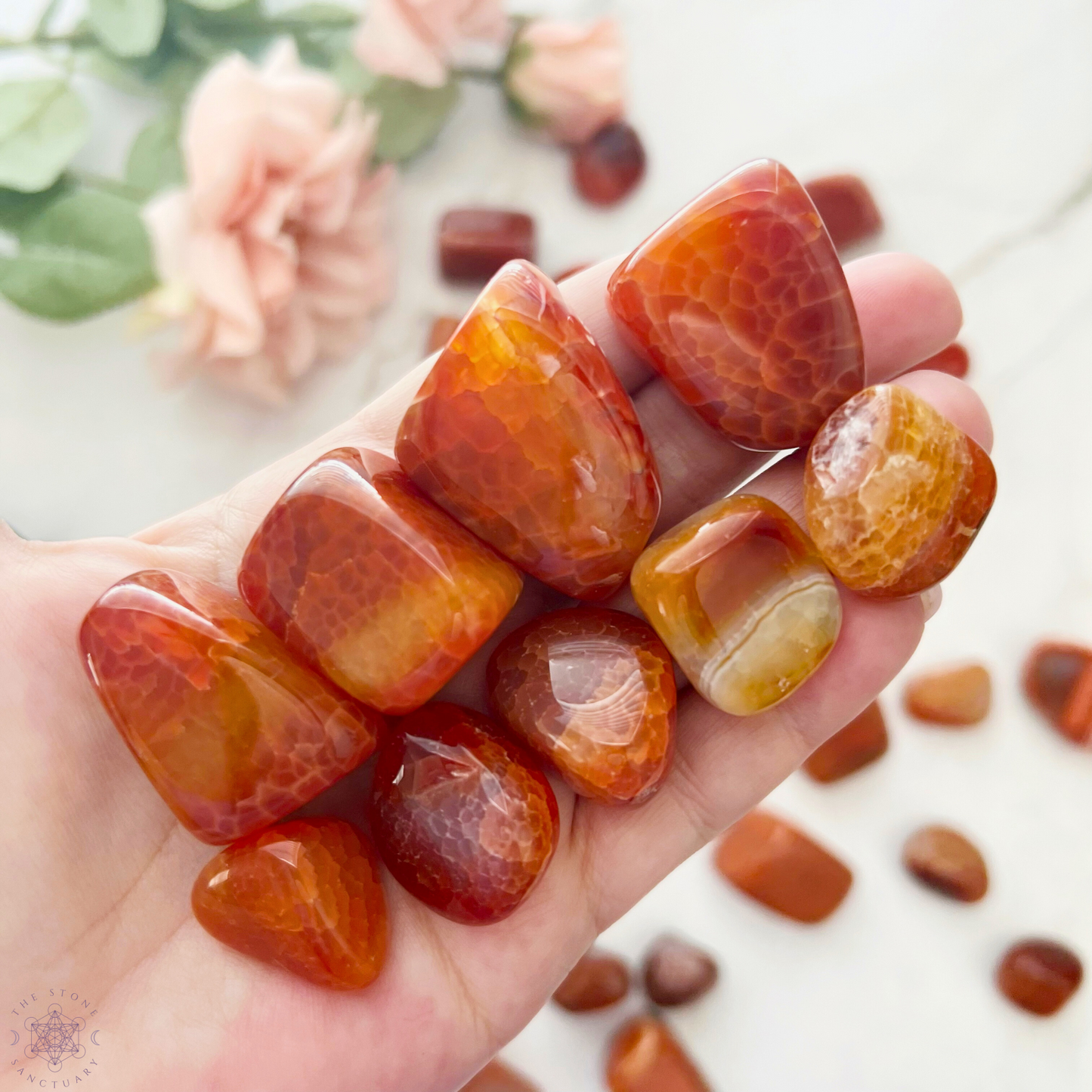 Fire Agate Tumbled Stones