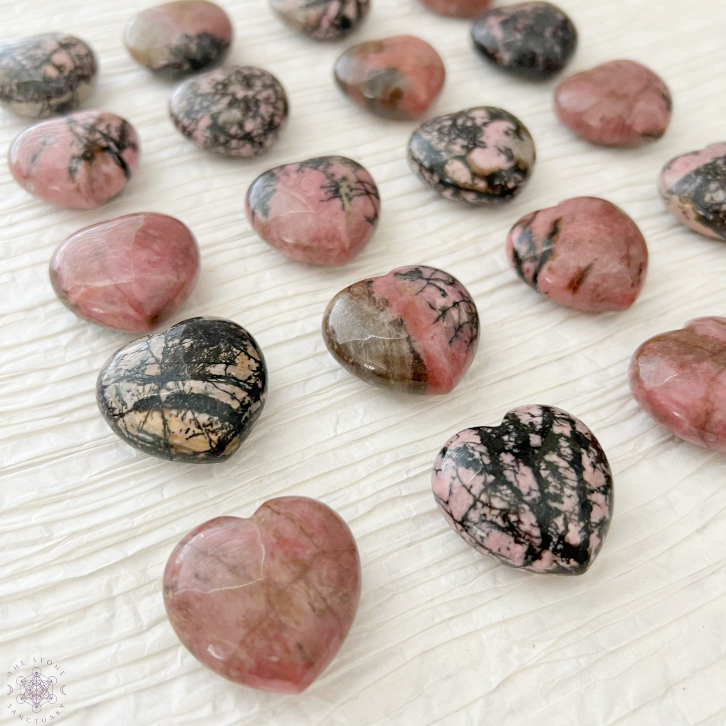 1" Mini Rhodonite Heart