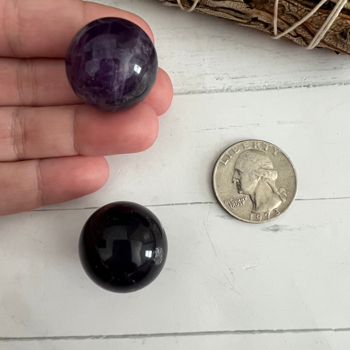 Mini Dream Chevron Amethyst Sphere