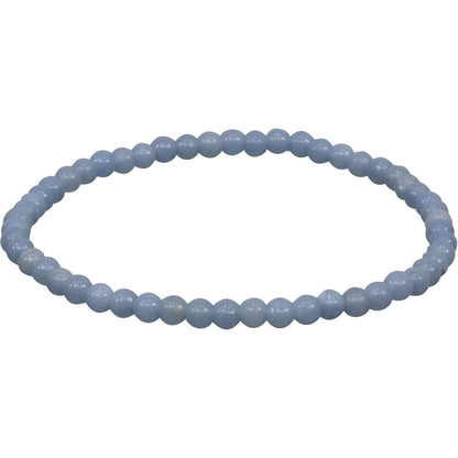 4mm Angelite Beaded Bracelet