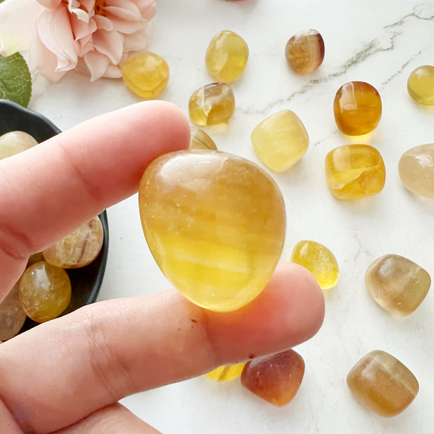 Yellow Fluorite Tumbled Stones