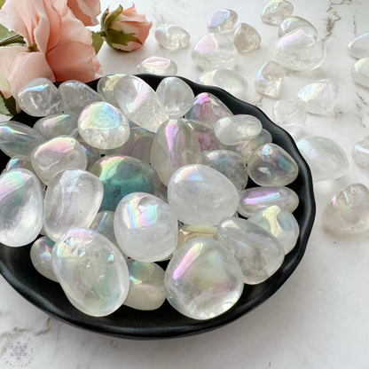 Angel Aura Quartz Tumbled Stones