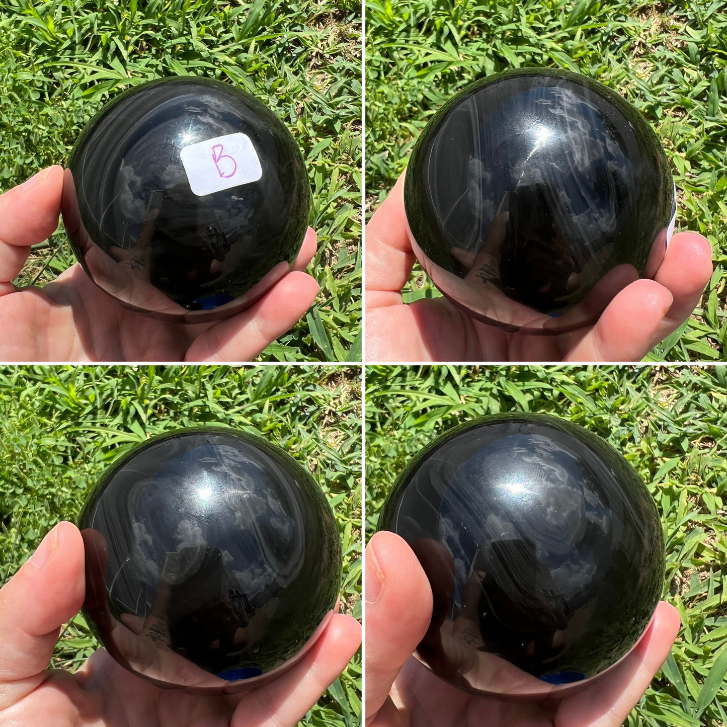 70mm Obsidian Crystal Ball (OOAK)