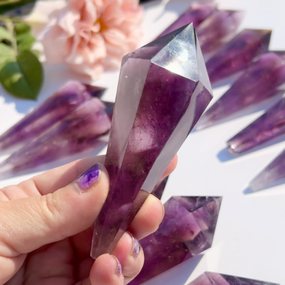 Smoky Amethyst Dragon Tooth Root Scepter - Bahia, Brazil