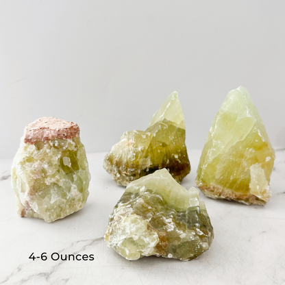 X-Large Raw Green Calcite Stones