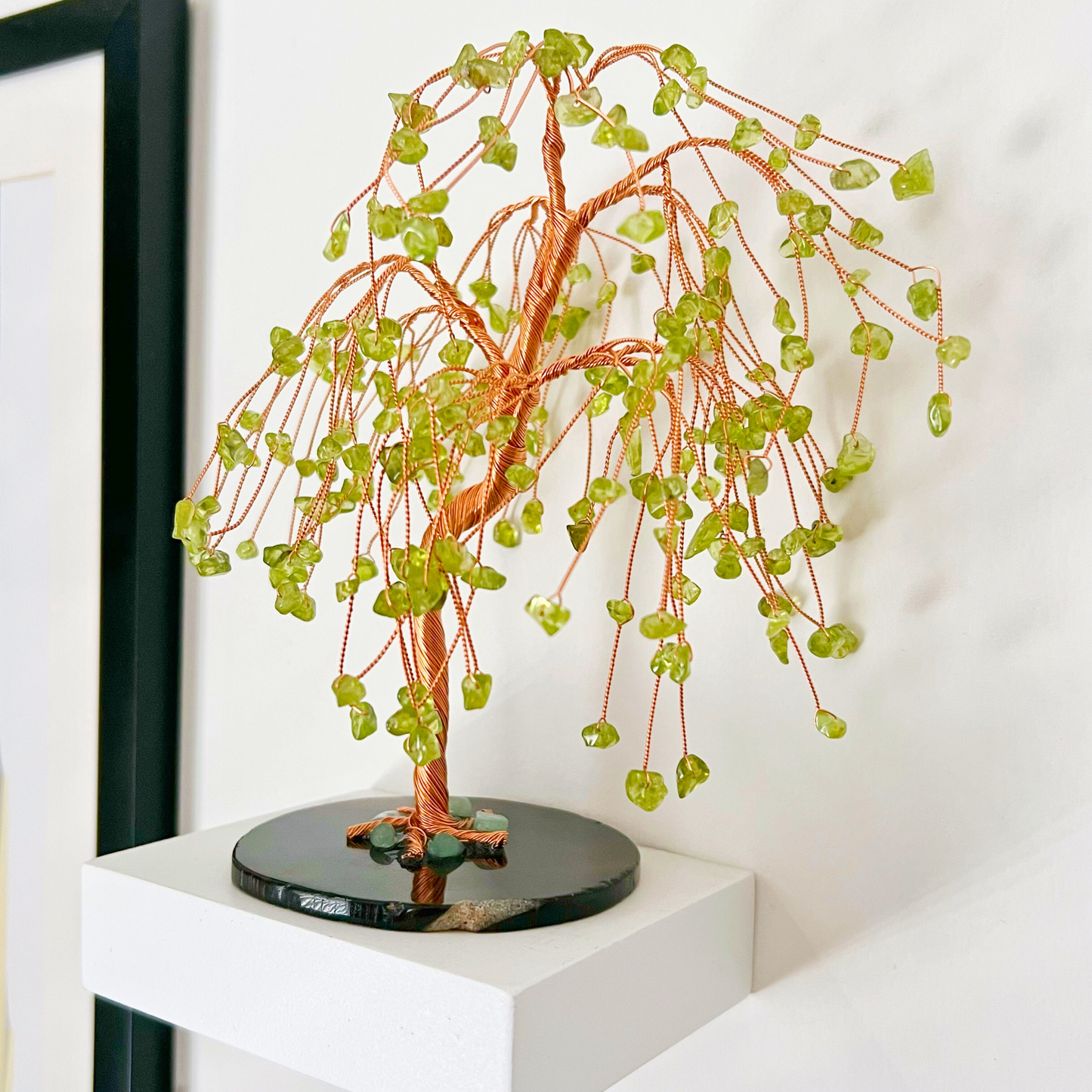 7.5" Peridot Willow Gemstone Tree