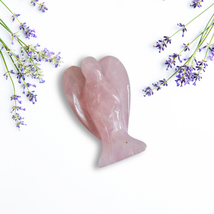 1.5" Mini Rose Quartz Crystal Angel