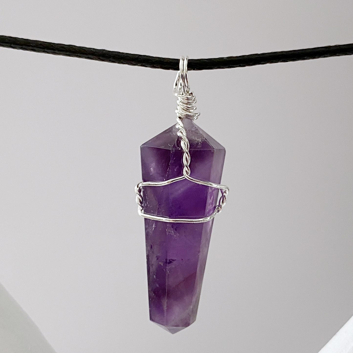 1.5" Double Terminated Amethyst Point Pendant